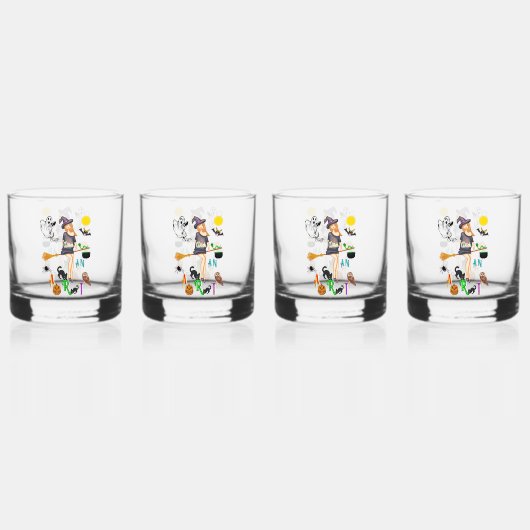 Hexe und Kunst Whiskyglas (Vorderseite)