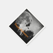 Hexe und MondHalloween - individualisierbares Papi Serviette (Ecke)