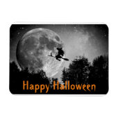 Hexe und MondHalloween Magnet (Horizontal)