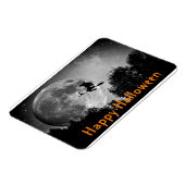Hexe und MondHalloween Magnet (Linke Seite)