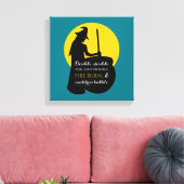 Hexe und Mondzauber-Zauber-Leinwand drucken Leinwanddruck (Insitu (Wohnzimmer))