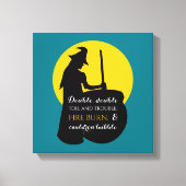 Hexe und Mondzauber-Zauber-Leinwand drucken Leinwanddruck (Vorderseite)