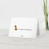 Hexe-und Newt-Halloween-Gruß-Karte Karte (Rückseite)