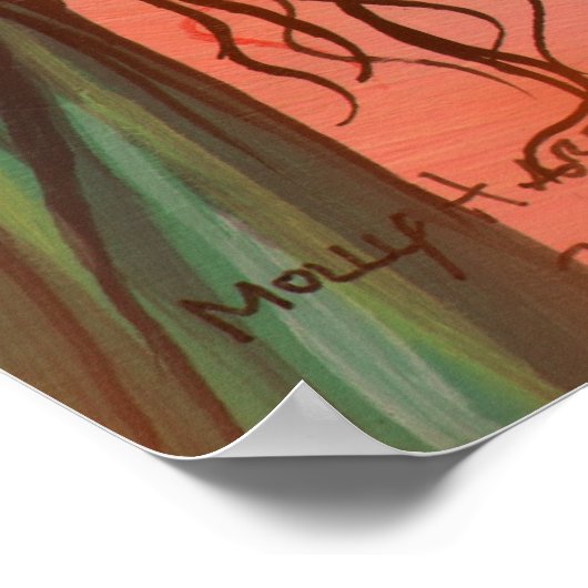 Hexe und Owls Halloween-Poster Poster (Ecke)