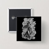 Hexe und Puppe Halloween Button (Vorne & Hinten)