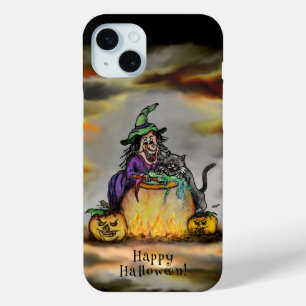 Hexe und schwarze Katze, Happy Halloween! Case-Mate iPhone Hülle