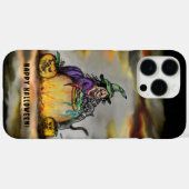 Hexe und schwarze Katze, Happy Halloween! Case-Mate iPhone Hülle (Rückseite (Horizontal))