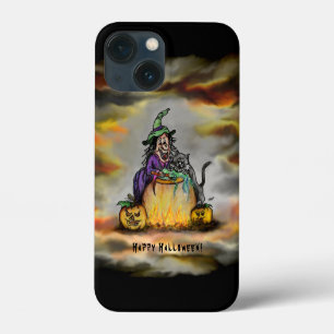 Hexe und schwarze Katze, Happy Halloween! Case-Mate iPhone Hülle
