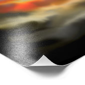 Hexe und schwarze Katze, Happy Halloween! Fotodruck (Ecke)