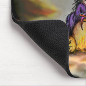 Hexe und schwarze Katze, Happy Halloween! Mousepad (Ecke)