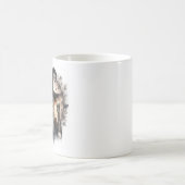 Hexe und schwarze Katze Kaffeetasse (Mittel)