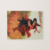 Hexe und schwarze Katze Puzzle (Horizontal)