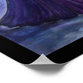 Hexe und schwarzer Wolf von Renee Lavoie Poster (Ecke)