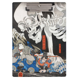 Hexe und Skelett-Spektrum, Utagawa Kuniyoshi Klemmbrett