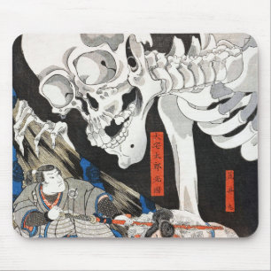 Hexe und Skelett-Spektrum, Utagawa Kuniyoshi Mousepad