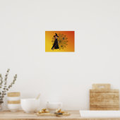 Hexe und Webposter Poster (Küche)