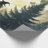 Hexe unter Vollmond verzauberte Nacht Geschenkpapier (Ecke)