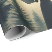 Hexe unter Vollmond verzauberte Nacht Geschenkpapier (Rolleneckpunkt)