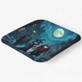 Hexe, Vampire, Dracula und Mummy-Halloween-Party Pappteller (Gewinkelt)