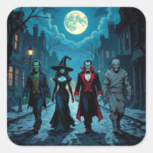 Hexe, Vampire, Dracula und Mummy-Halloween-Party