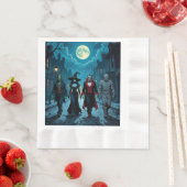 Hexe, Vampire, Dracula und Mummy-Halloween-Party Serviette (Beispiel)