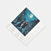 Hexe, Vampire, Dracula und Mummy-Halloween-Party Serviette (Ecke)