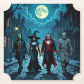 Hexe, Vampire, Dracula und Mummy-Halloween-Party Untersetzer (Vorderseite)