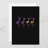 Hexe Vampire Pumpkin Flamingo Bird Halloween Cost Einladung (Vorne/Hinten)