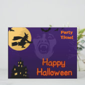 Hexe, Vampire und Spuk Haus Einladung (Stehend Vorderseite)