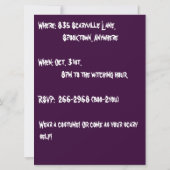 Hexe, Vampire und Spuk Haus Einladung (Rückseite)