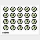 Hexe Vane Moon Runder Aufkleber (Blatt)