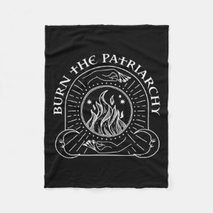 Hexe verbrannt das Patriarchat Halloween Frauenrec Fleecedecke
