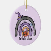 Hexe Vibes Black Rainbow Keramik Ornament (Rechts)
