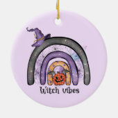 Hexe Vibes Black Rainbow Keramik Ornament (Hinten)