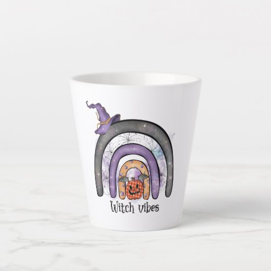 Hexe Vibes Black Rainbow Milchtasse (Vorderseite)