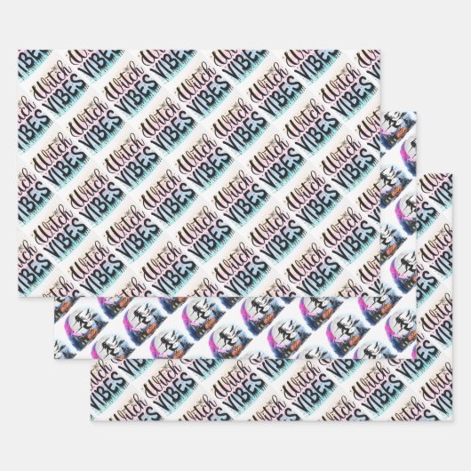 Hexe Vibes Mixed Halloween Geschenkpapier Set (Set)