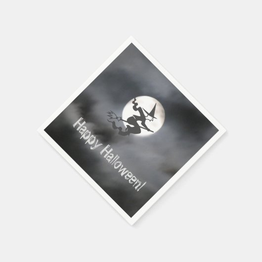 Hexe Vollmond Serviette (Ecke)