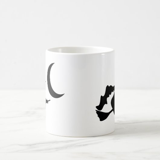 Hexe vom Crescent Moon fliegen Kaffeetasse (Mittel)