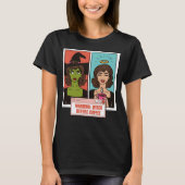 Hexe vor dem Kaffee Funny Warning Comic Pop Kunst T-Shirt (Vorderseite)