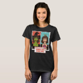 Hexe vor dem Kaffee Funny Warning Comic Pop Kunst T-Shirt (Vorne ganz)
