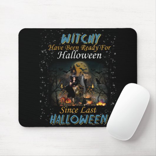 Hexe war zu Halloween fertig Mousepad (Mit Mouse)