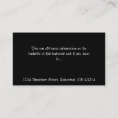 Hexe wartete durch die visitenkarte (Rückseite)