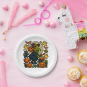 Hexe Weg zum Pumpkin Patch? Halloween Pappteller (Party)
