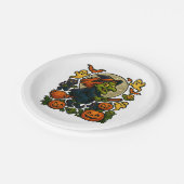Hexe Weg zum Pumpkin Patch? Halloween Pappteller (Schrägansicht)