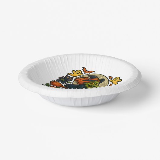 Hexe Weg zum Pumpkin Patch? Halloween Pappteller (Gewinkelt)