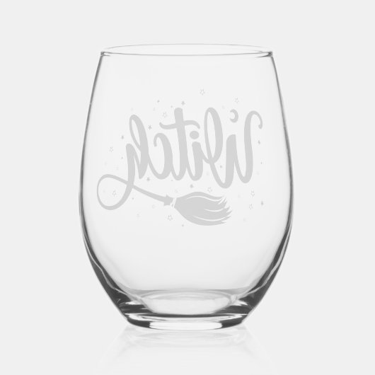 Hexe Weinglas Ohne Stiel (Rückseite)