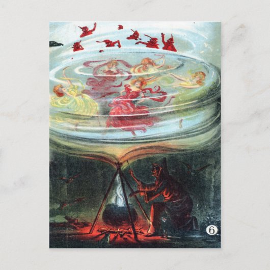 Hexe-Whirl-Waltzes Postkarte (Vorderseite)