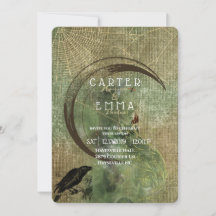 Hexe Wicca Zauber und Webs Einladung Hochzeitsfeie