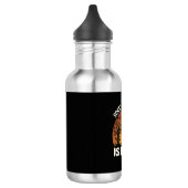 Hexe wird Besen Baum Friedhof Halloween_1 Edelstahlflasche (Links)