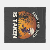 Hexe wird Besen Baum Friedhof Halloween_1 Fleecedecke (Vorderseite (Horizontal))